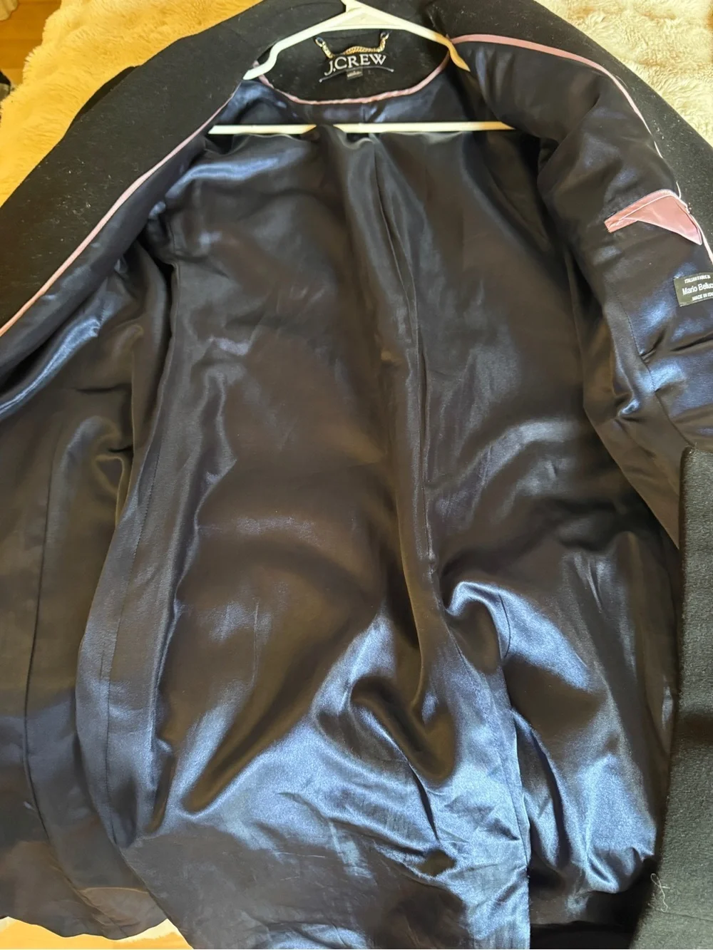 J. Crew Black Double-Breasted Trench Coat